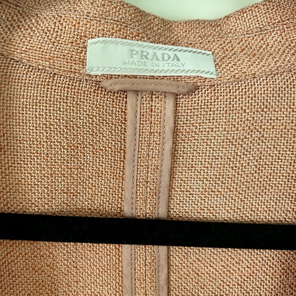 Prada Pink Textured Blazer Women Size 4 - Picture 3 of 14